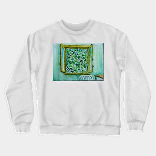 Watercolor Sketch - The Window to Summer. Crewneck Sweatshirt